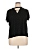Jennifer Lopez Black Short Sleeve Top Size XL - photo 1
