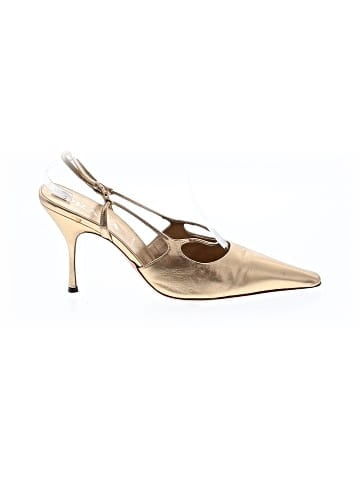 Prada Metallic Leather Elongated Toe Pumps (view 1)