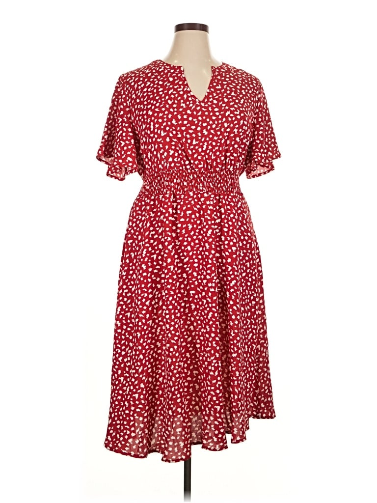 Bloomchic Casual Dress In Red