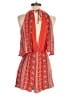 Ella Blue Paisley Red Orange Romper Size S - photo 2