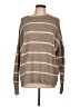 Umgee Stripes Brown Pullover Sweater Size L - photo 1