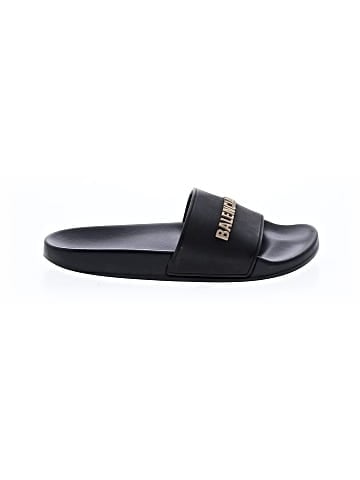 Balenciaga Logo Embossed Pool Slides  (view 1)