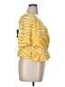 11. Honore 100% Rayon Yellow Short Sleeve Blouse Size 16 - photo 4