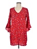 Express 100% Rayon Red Casual Dress Size M - photo 1
