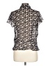 Chaps 100% Polyester Floral Black Short Sleeve Blouse Size L - photo 2