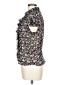 Chaps 100% Polyester Floral Black Short Sleeve Blouse Size L - photo 5