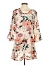 seven forty two 100% Polyester Floral Tan Casual Dress Size XS - photo 2