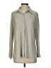 Assorted Brands 100% Polyester Metallic Silver Long Sleeve Blouse Size S - photo 1