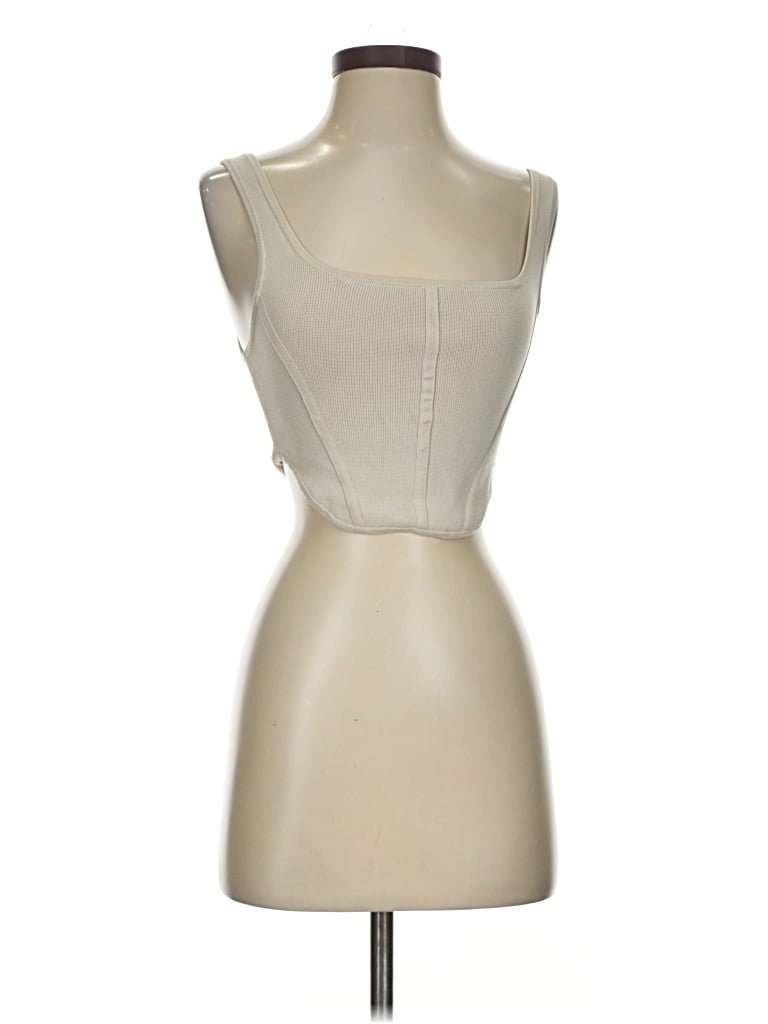 Pre-owned Babaton Tube Top Tan Strapless Neckline Tops In Brown