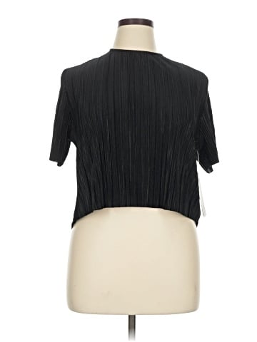 Aqua Short Sleeve Blouse (view 1)