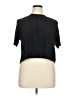 Aqua 100% Polyester Black Short Sleeve Blouse Size XL - photo 1