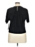 Aqua 100% Polyester Black Short Sleeve Blouse Size XL - photo 2