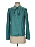 Ann Taylor 100% Polyester Teal Long Sleeve Blouse Size XS - photo 1