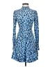 A.L.C. 100% Silk Animal Print Blue Cocktail Dress Size 0 - photo 1