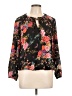 sweet grey 100% Polyester Black Long Sleeve Blouse Size L - photo 1