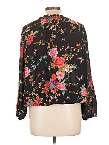 sweet grey Long Sleeve Blouse (view 2)