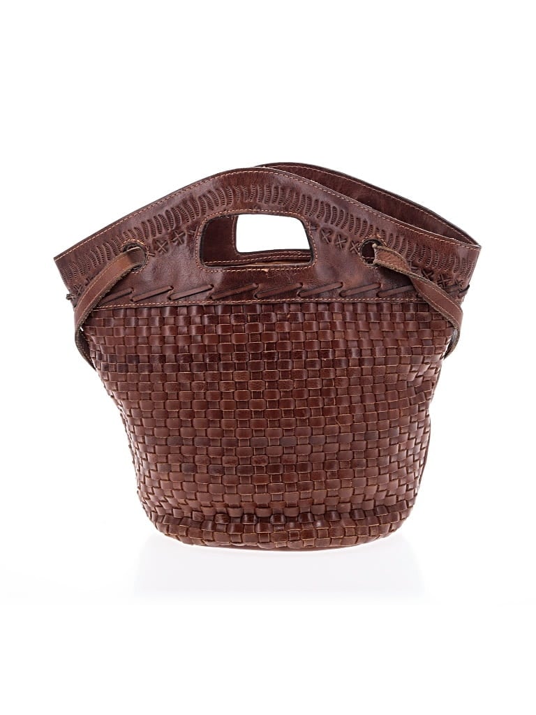 Pre-owned Patricia Nash Leather Bucket Bag In Brown