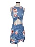 Unbranded Floral Blue Cocktail Dress Size S - photo 1