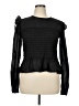ASOS Design 100% Cotton Black Long Sleeve Blouse Size 14 - photo 1
