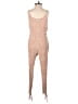 Assorted Brands 100% Rayon Metallic Tan Jumpsuit Size M - photo 2