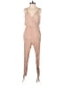 Assorted Brands 100% Rayon Metallic Tan Jumpsuit Size M - photo 1