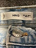 MNG 100% Cotton Hearts Blue Denim Shorts Size 1 - photo 3