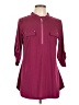 Unbranded Burgundy 3/4 Sleeve Blouse Size L - photo 1