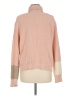 parkhurst Color Block Pink Turtleneck Sweater Size M - photo 2