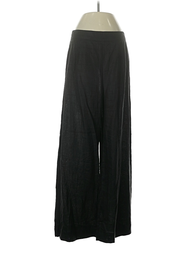 Pre-owned Unbranded Linen Pants In Black