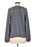 Ann Taylor LOFT 100% Polyester Blue Long Sleeve Blouse Size M - photo 2