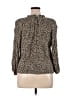 Caslon Animal Print Brown 3/4 Sleeve Blouse Size XL - photo 2