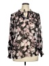 Ruff Hewn Floral Gray Long Sleeve Blouse Size XL - photo 1