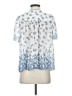 Max Studio 100% Polyester Paisley Blue Short Sleeve Blouse Size S - photo 2