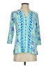 Lilly Pulitzer Blue 3/4 Sleeve Blouse Size S - photo 1
