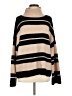 a loves a Stripes Tan Turtleneck Sweater Size M - photo 1