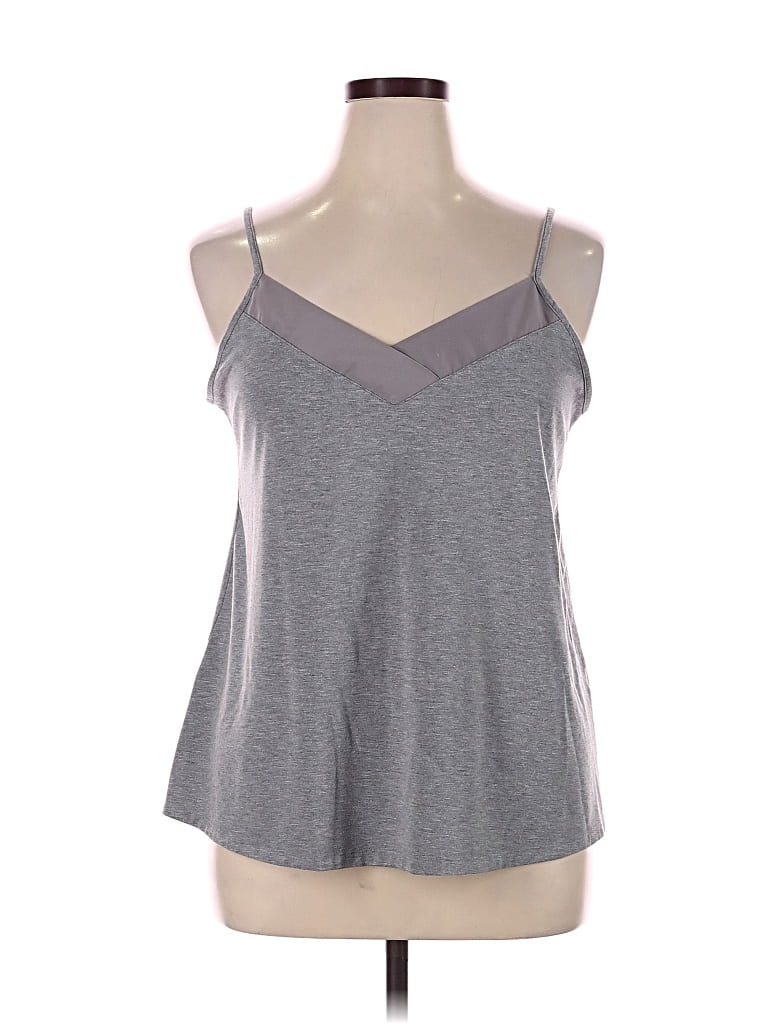 Pre-owned Lane Bryant Tank Top Gray Halter Neckline Tops