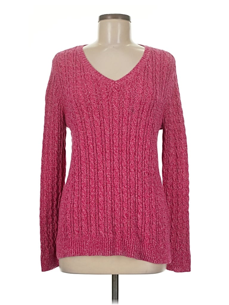 Pre-owned Croft & Barrow Pullover Sweater In Pink