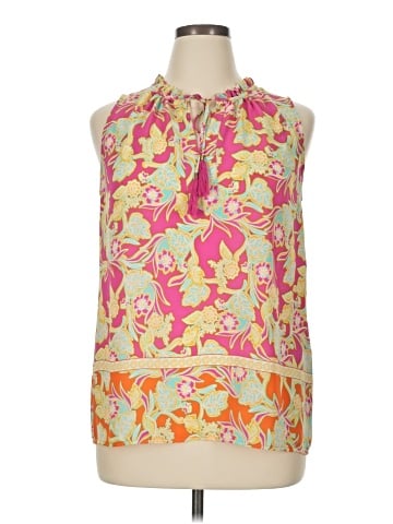 Rose + Olive Sleeveless Blouse (view 1)