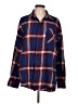 Original Use 100% Cotton Plaid Blue Long Sleeve Button-Down Shirt Size L - photo 1
