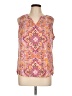 verse 100% Polyester Pink Orange Sleeveless Blouse Size L - photo 1