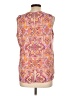 verse 100% Polyester Pink Orange Sleeveless Blouse Size L - photo 2
