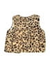 Mud Pie 100% Polyester Animal Print Gold Faux Fur Vest Size 12-18 mo - photo 2