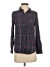 Assorted Brands Plaid Gray Long Sleeve Button-Down Shirt Size S - photo 1