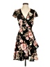 Xhilaration 100% Polyester Floral Black Cocktail Dress Size XS - photo 1