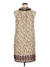 Just Found 100% Rayon Print Tan Casual Dress Size L (estimated) - photo 2