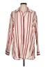 Bobi Stripes Red Long Sleeve Blouse Size L - photo 1