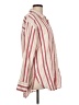 Bobi Stripes Red Long Sleeve Blouse Size L - photo 4