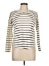 Forever 21 100% Cotton Stripes Ivory Blue Long Sleeve Top Size L - photo 1