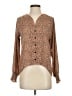 Shein 100% Polyester Animal Print Brown Long Sleeve Blouse Size 4 - photo 1
