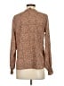 Shein 100% Polyester Animal Print Brown Long Sleeve Blouse Size 4 - photo 2